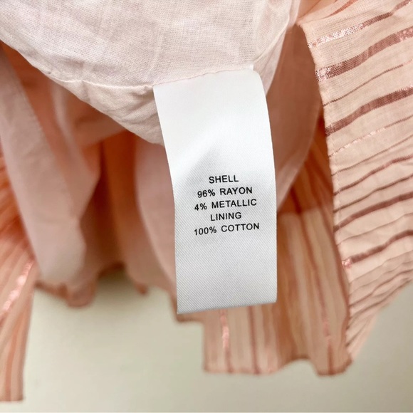 Anna Cate Metallic Striped Mini Dress Pink Medium - Picture 5 of 6